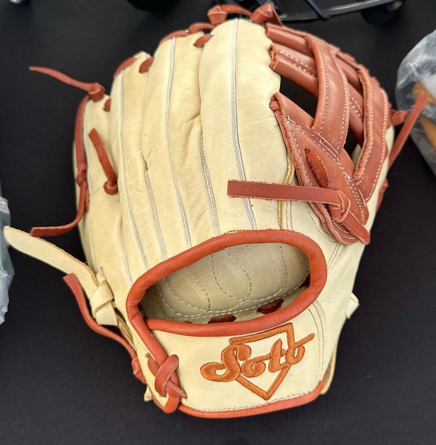 A SOTO BROWN & BEIGE GLOVE